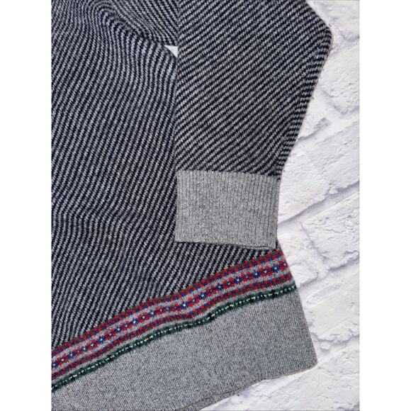 Brooks Brothers Men’s 100% Lambs Wool Multi Color V Neck Sweater Size XL - Picture 4 of 8